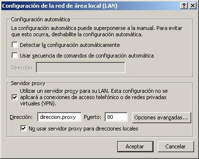 Configuración de la red de área local (LAN)